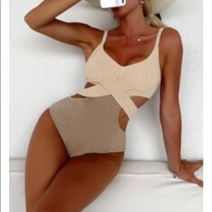 Brand New Two Tone cut out One piece